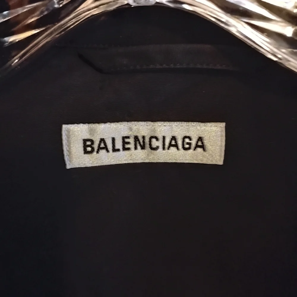 Balenciaga Men's Logo Button Down Long Sleeve OverShirt, Made in Italy, Size 40 - Picture 6 of 12